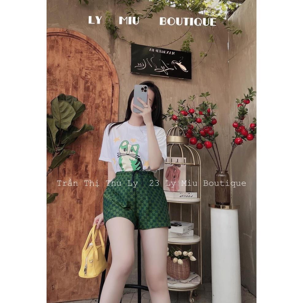 [ 𝐅𝐑𝐄𝐄 𝐒𝐇𝐈𝐏 ] BỘ ÁO THUN MÈO XANH QUẦN ĐŨI CHỮ ĐỒ BỘ NGẮN TAY