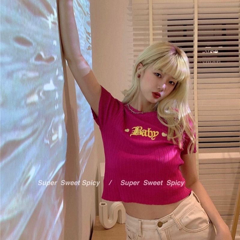 Áo Thun Nữ Tay Ngắn Thêu Chữ Phong Cách Hàn Quốc 2020 | BigBuy360 - bigbuy360.vn