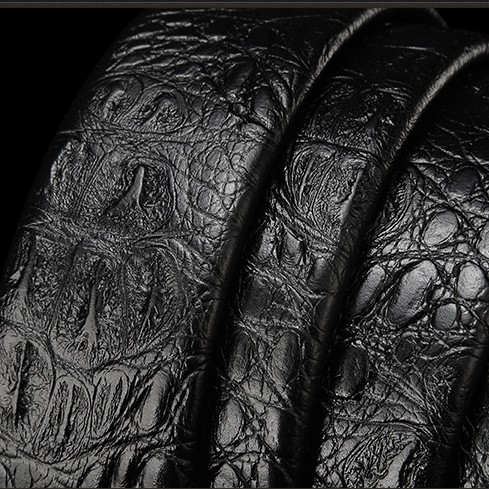 Thắt lưng da nam cá sấu khóa tự động mạ kim vàng TL25