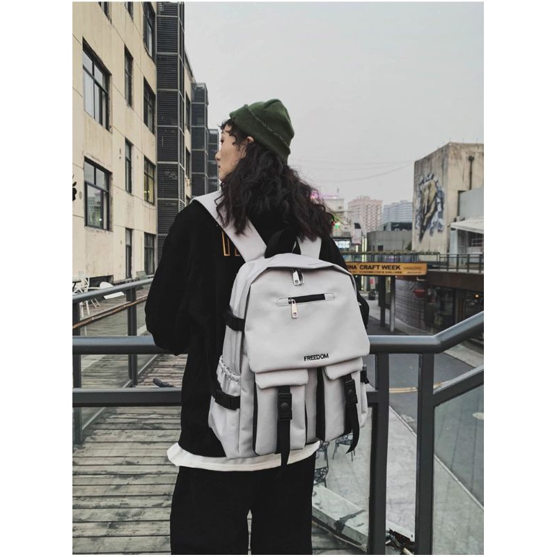 Balo nam nữ unisex giá rẻ đi học đẹp thời trang cá tính đựng laptop 15.6inch dòng mới