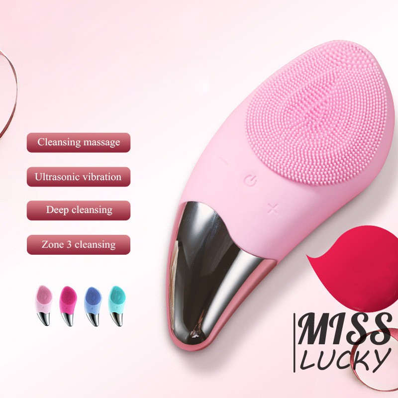 Máy rửa mặt mini sạc điện bằng silicon chống nước