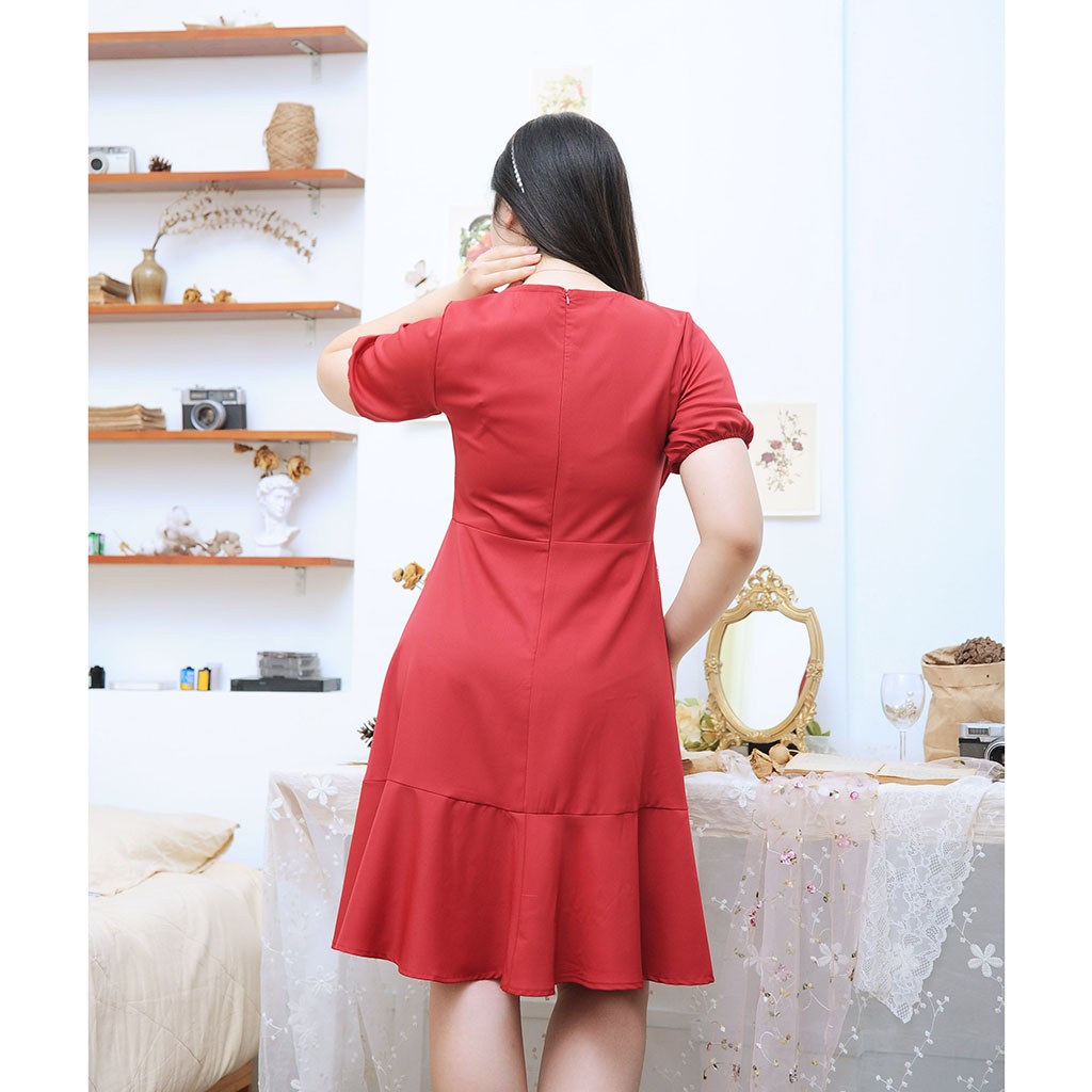 Đầm Dự Tiệc Bigsize, Váy Đầm Bigsize Thiết Kế Bèo Ngực, Rúm Hông che khuyết điểm mỡ bụng, đầm che bụng mỡ | BigBuy360 - bigbuy360.vn