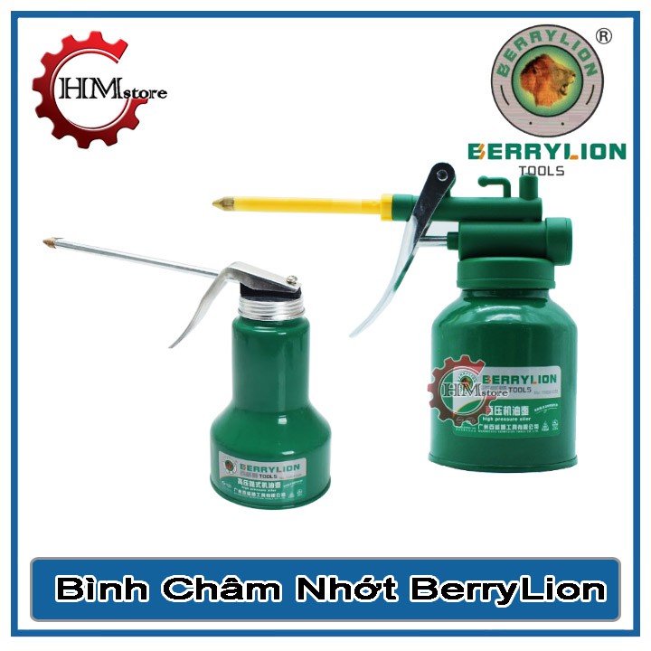 Bình Châm Dầu Nhớt BerryLion 250gr - 350gr Bình Bơm Dầu Nhớt