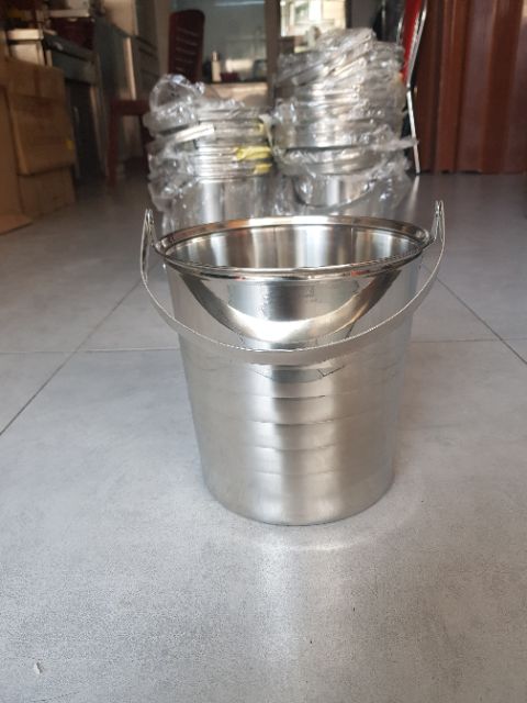 Xô đá inox có qua 20 cm