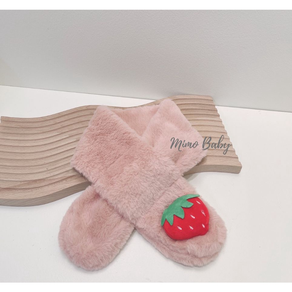 Khăn len lông mềm mịn gắn thú bông xinh xắn cho bé KL151 Mimo Baby