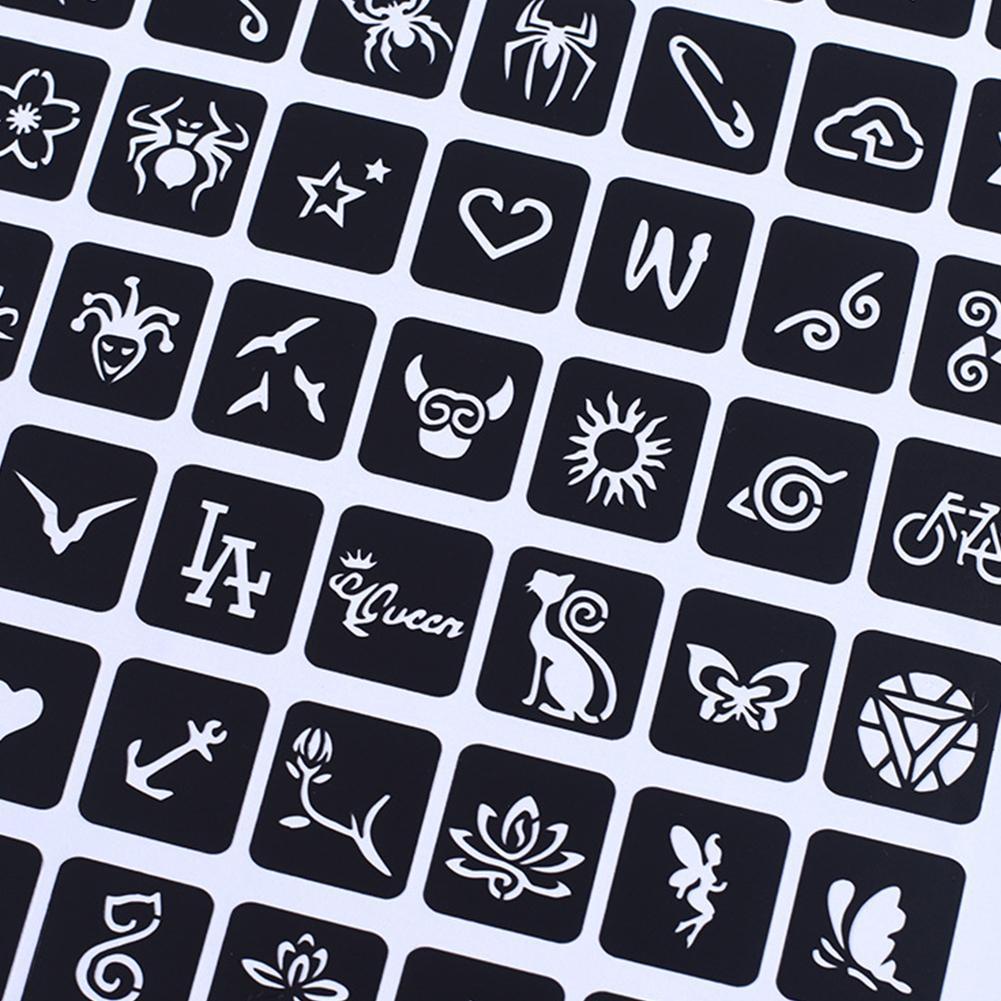 Khuôn xăm hình tạm thời mẫu S5F5 nhiều họa tiết hoạt hình xinh xắn