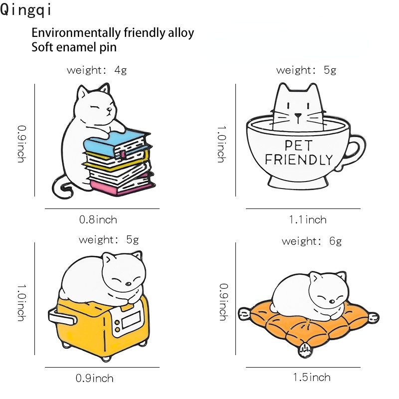 Ghim cài áo Miss Zoe hình mèo con đáng yêu