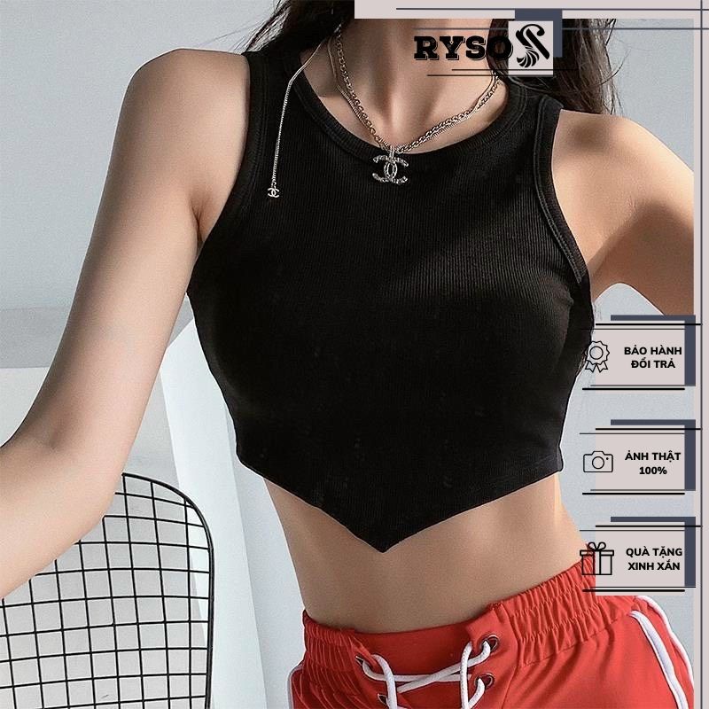 Áo thun 3 lỗ vạt nhọn chất co giãn thoáng mát RYSO