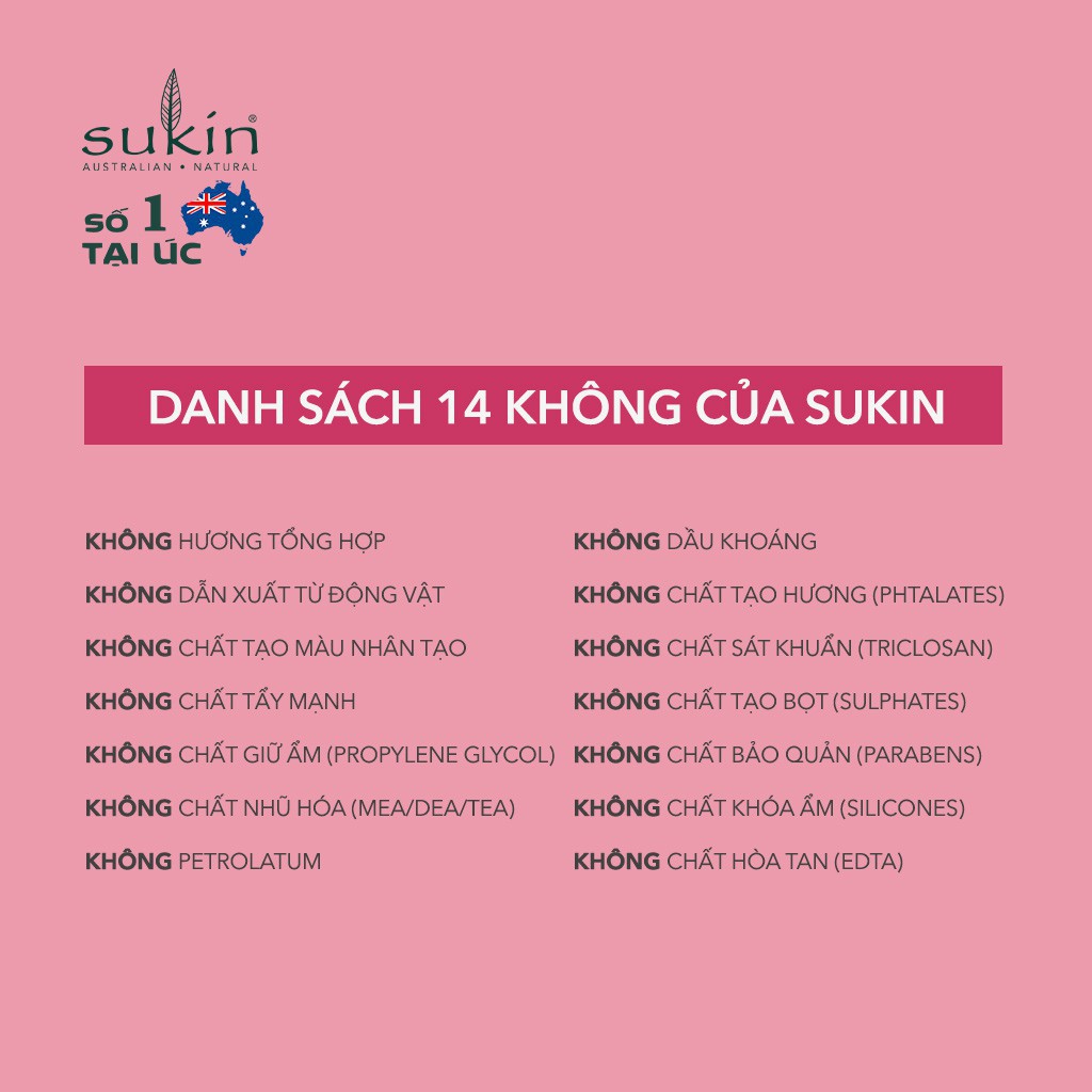 [CHUẨN ÚC] Kem rửa mặt tầm xuân sáng mịn da Sukin Rosehip Nourishing Cream Cleanser 125ml