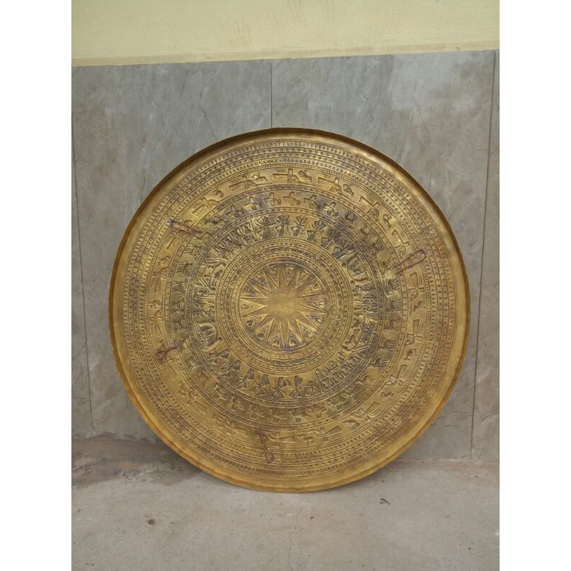 Mặt trống đồng vàng đk 50cm, bán mặt trống đồng, giá mặt trống đồng, mẫu mặt trống đồng, hoa văn trống đồng