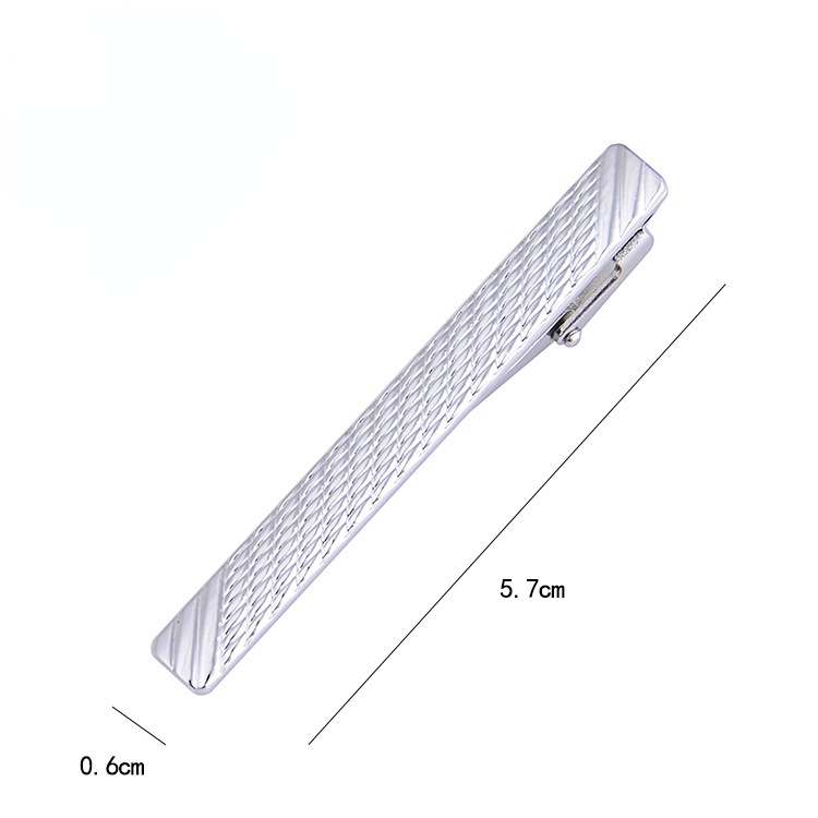 Kẹp Cà Vạt Màu Bạc Đơn Giản Thời Trang Cho Nam