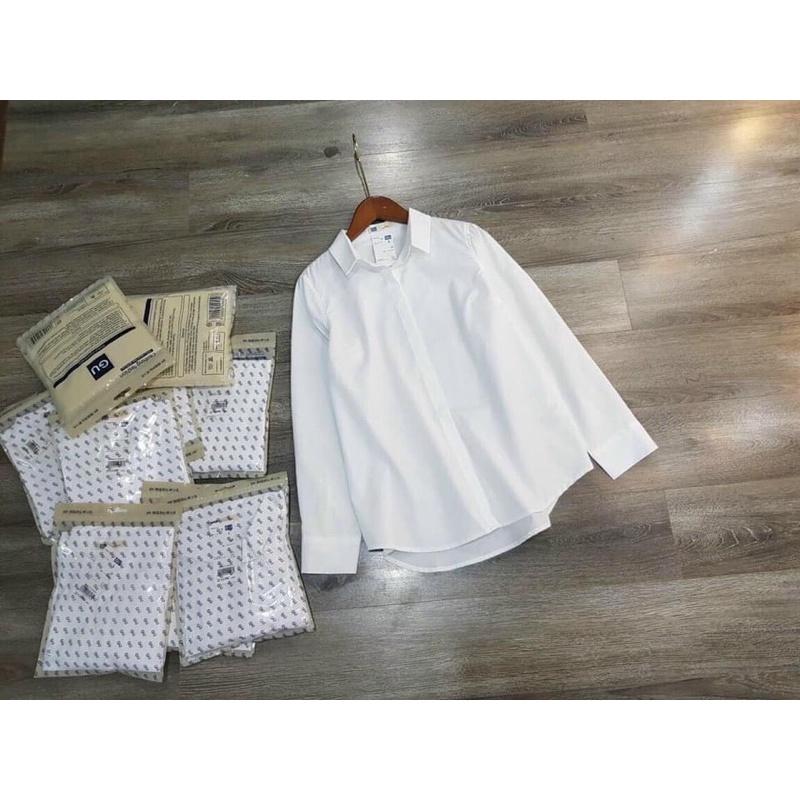 Sơ mi Gu nữ dài tay dư xịn, sơ mi trắng thô cotton mịn đẹp chất liệu ít nhăn nhàu mặc suông hay sơvin đều đẹp,thời trang