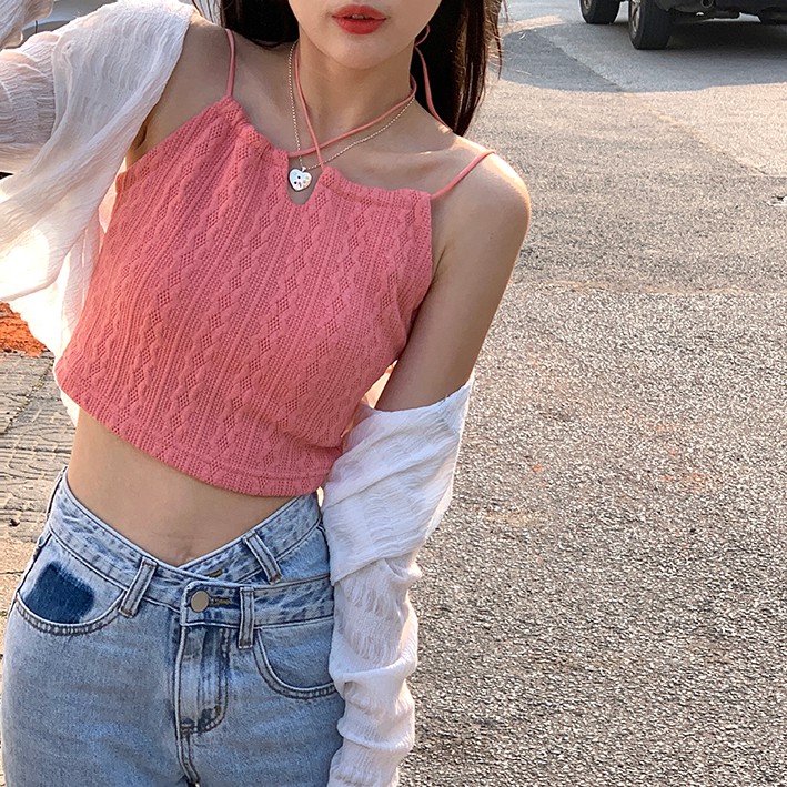 Áo croptop XIAOZHAINV không tay thời trang mùa hè dành cho nữ