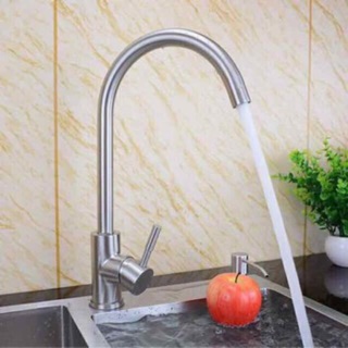 Vòi rửa bát nóng lạnh cần cứng sus 304.