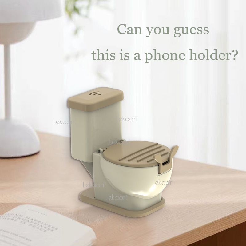 Giá Đỡ Điện Thoại / Máy Tính Bảng Hình Toilet Nhỏ Tùy Chỉnh Đa Năng Tiện Dụng