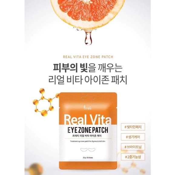 Mặt nạ mắt Prreti real vita eyezone gói 30 miếng