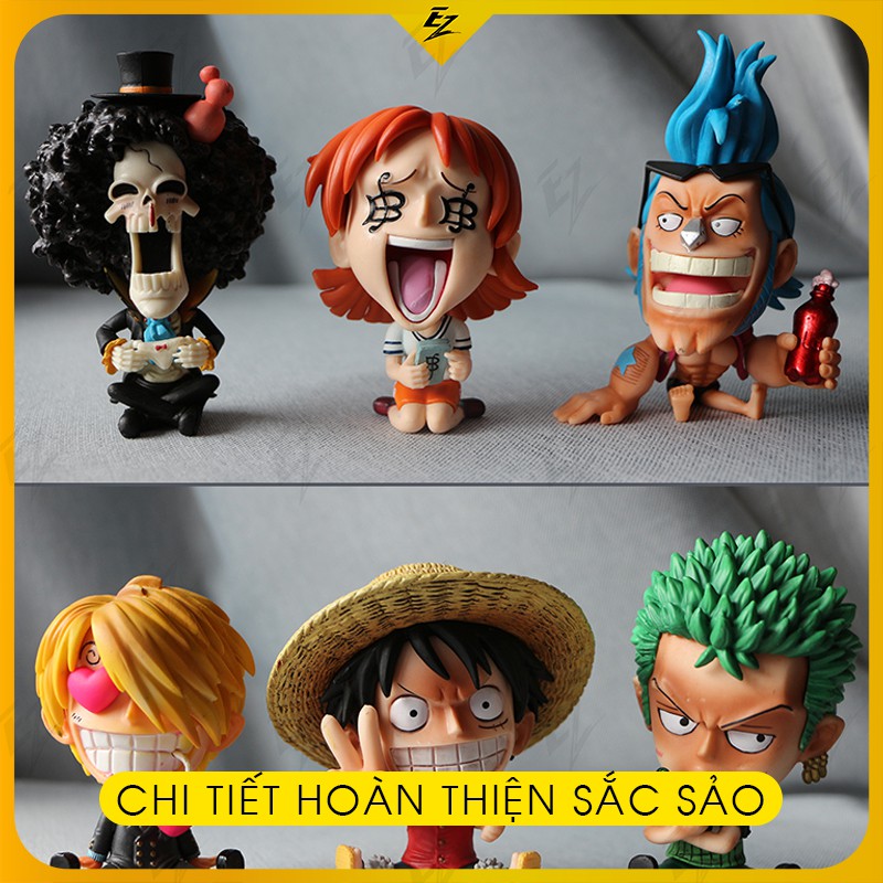 Mô Hình One Piece Chibi - Set 12 Nhân Vật Băng Hải Tặc Mũ Rơm