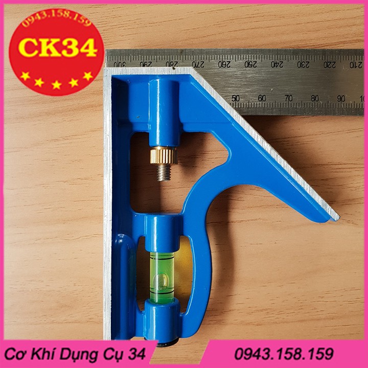 Thước ke góc dài 30cm có kèm thước thủy C-Mart hàng chính hãng