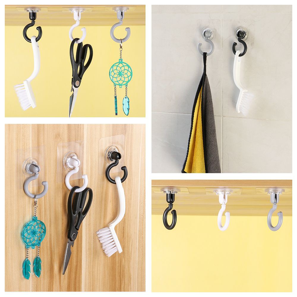 Móc Treo Đồ Dán Tường Không Để Lại Dấu 360 Độ Tiện Dụng Cho Nhà Bếp/Phòng Khách° Xoay / Nhiều Màu