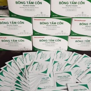 1K 1miếng gạc tẩm cồn sát trùng y tế