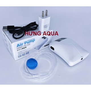 Máy sủi oxy bể cá tích điện JZL- 220, JZL-240 không lo cúp điện chọn combo kèm phụ kiện chính hãng