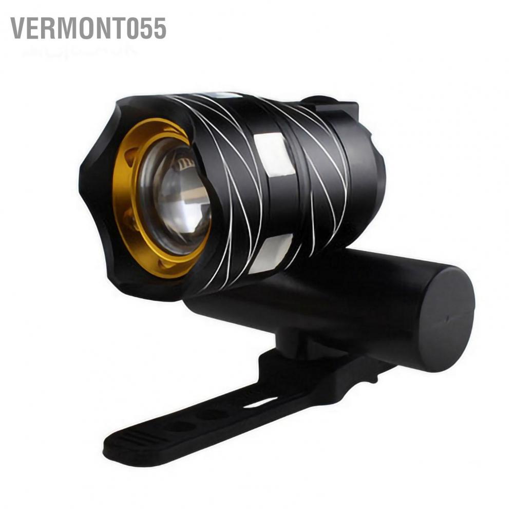 Vermont055 Đèn pha dành cho xe đạp pin có thể sạc lại USB Bộ đèn với 3 chế độ ánh sáng tất cả các loại