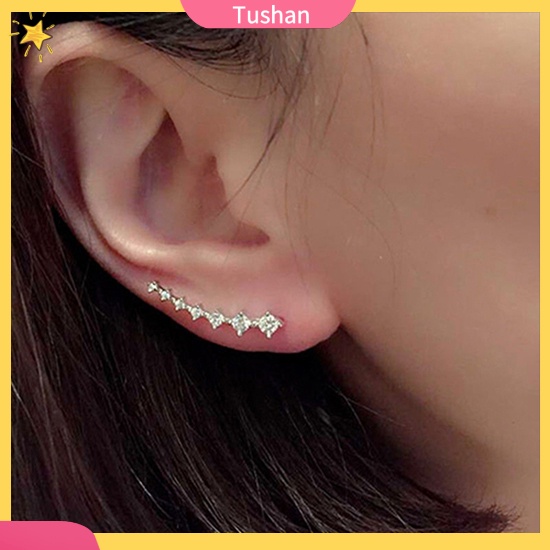 Khuyên tai nữ đính ngọc thời trang