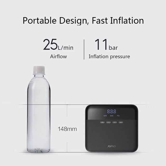 Máy bơm lốp xe ô tô Xiaomi Youpin 70MAI Midrive TP03 - Bơm cầm tay đa năng Lydsto YM-CQB01  Chính Hãng - Minh Tín Shop