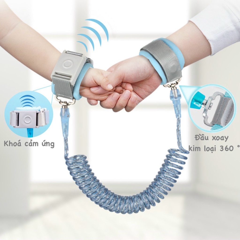 Dây Đai Chống Lạc Cho Bé, Dây Dắt Trẻ Em Đi Dạo Chống Đi Lạc Lõi Thép, Chống Xoắn, Có Khóa An Toàn