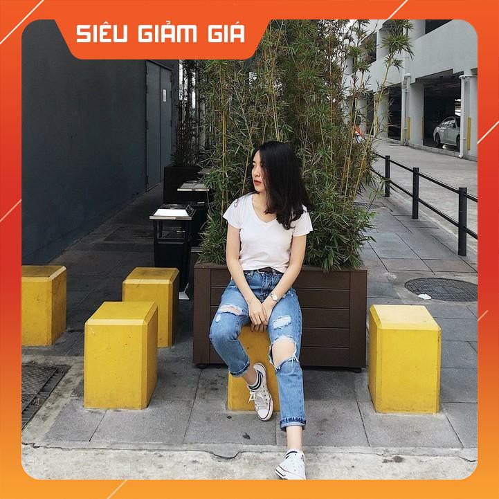 ÁO PULL CỘC TAY CỔ TIM XUẤT - (Sp sẵn)