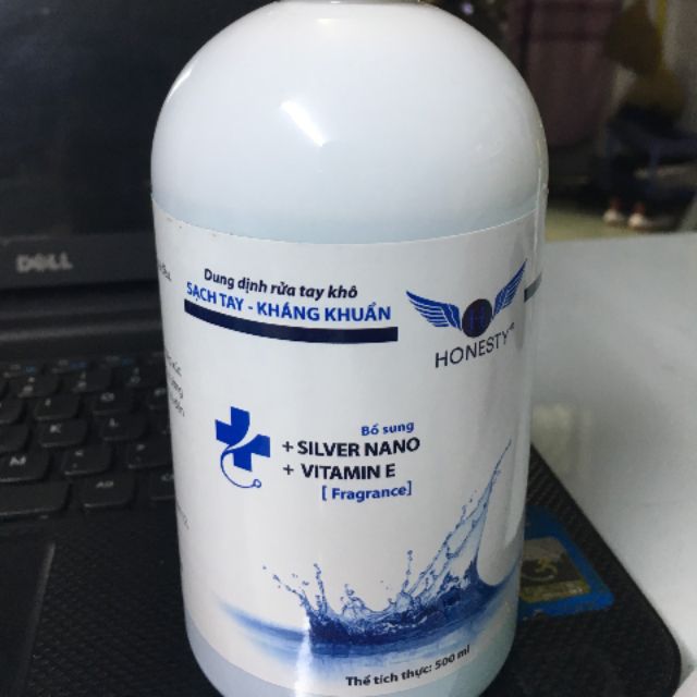 Dung dịch rửa tay khô Nano Bạc + Vitamin E - HONESTY - 500ml