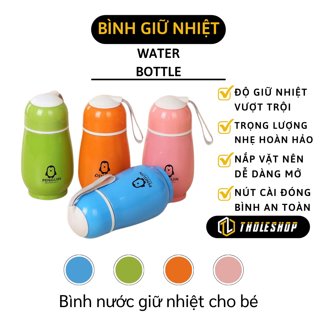 Bình Đựng Nước - Bình Nước Giữ Nhiệt Chim Cánh Cụt Đáng Yêu, Giữ Nhiệt Tốt 5057