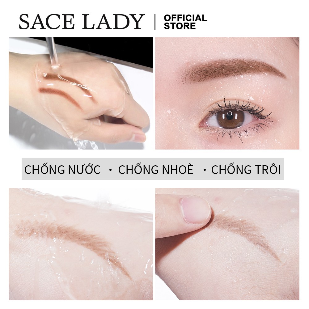 Chì kẻ chân mày SACE LADY thiết kế hai đầu lâu trôi chuyên dụng 0.33g