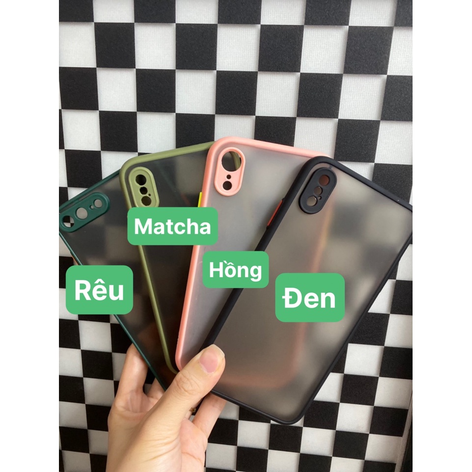 Ốp nhám chống sốc bảo vệ camera iPhone 7 8 7 Plus 8 Plus X Xs Xr XsMax iPhone 11 11 Pro 11 Promax 12 promax 6.7
