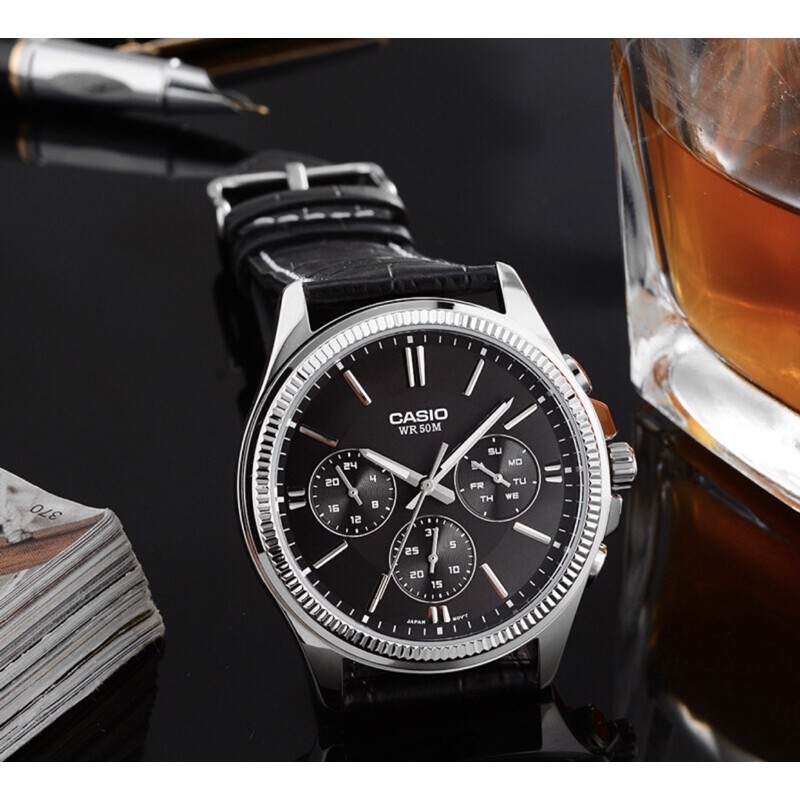 Đồng hồ nam dây da Casio Anh Khuê MTP-1375L-1AVDF