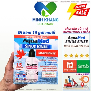 Bình rửa mũi AquaMed Sinus Rinse dụng cụ nước rửa mũi rửa sạch mũi xoang cho người lớn muối rửa mũi vệ sinh mũi