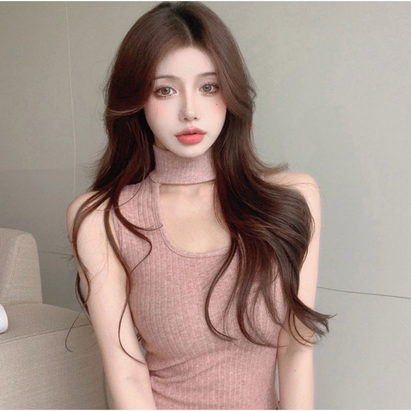 Áo Dệt Kim Cổ Yếm Thời Trang Quyến Rũ Cho Nữ