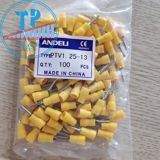 100c đầu cos pin đặc tròn PTV