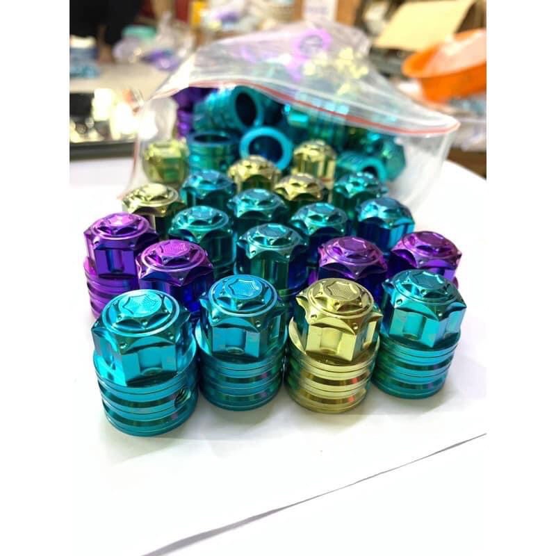 Ốc chụp dò đạp titanium gr5 cho các dòng xe Ex vison vario winner sonic satria..