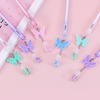 Bút bi nước móc lọ cánh bướm lấp lánh