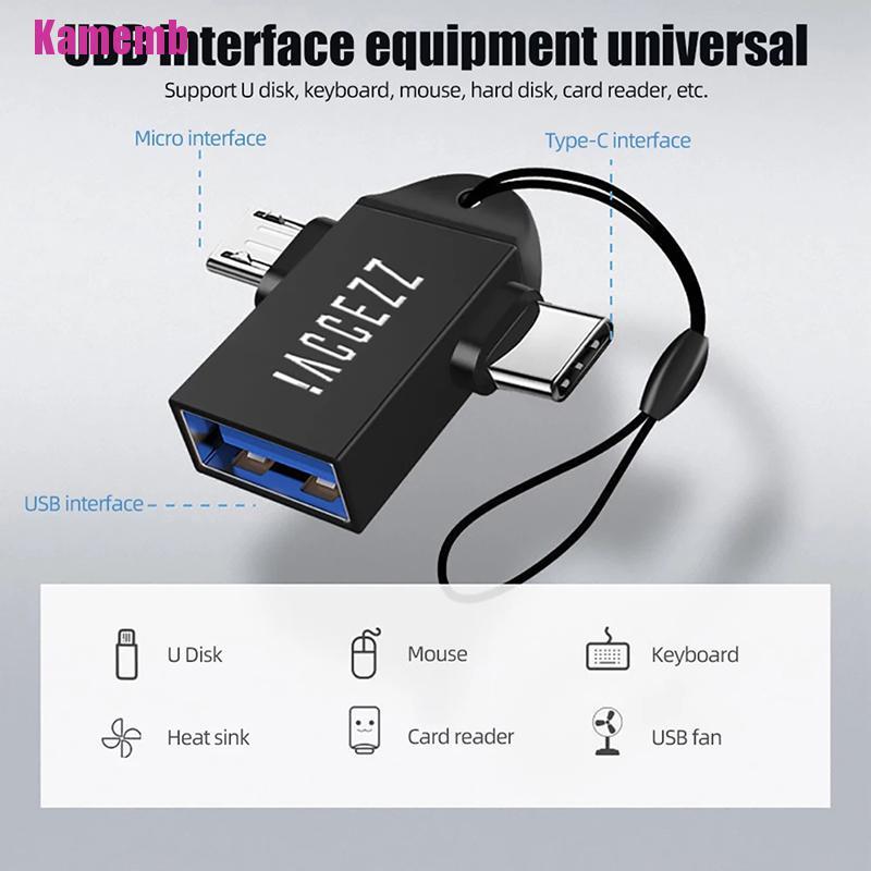 Đầu Chuyển Đổi Từ Usb Sang Type C Micro Usb Otg Sử Dụng Tiện Lợi Cho Android | BigBuy360 - bigbuy360.vn