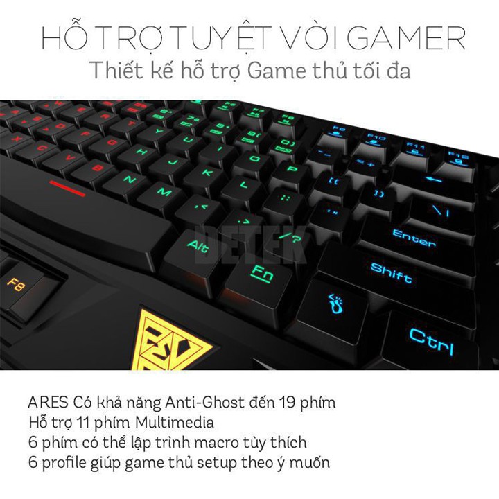 THANH LÝ Bàn phím có dây game thủ chính hãng Gamdias GKC6000