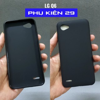 [LG Q6] Ốp lưng silicon dẻo đen cao cấp Henyou