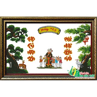 Tranh đính đá 5d toàn bộ tranh Mừng thọ