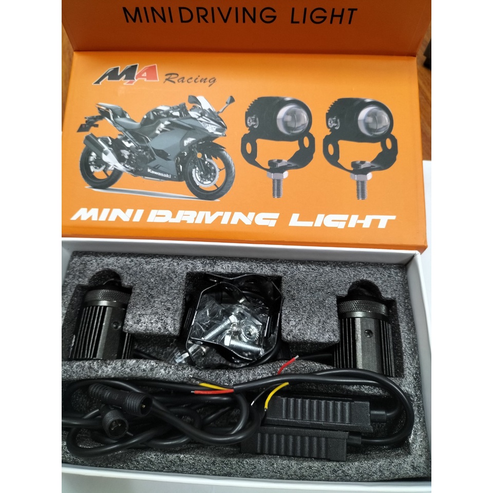 Đèn Trợ Sáng Mini Bi Cầu Mini Xe Máy Chính Hãng Loại 1 + Tặng công tắc đèn- HIỆU MA