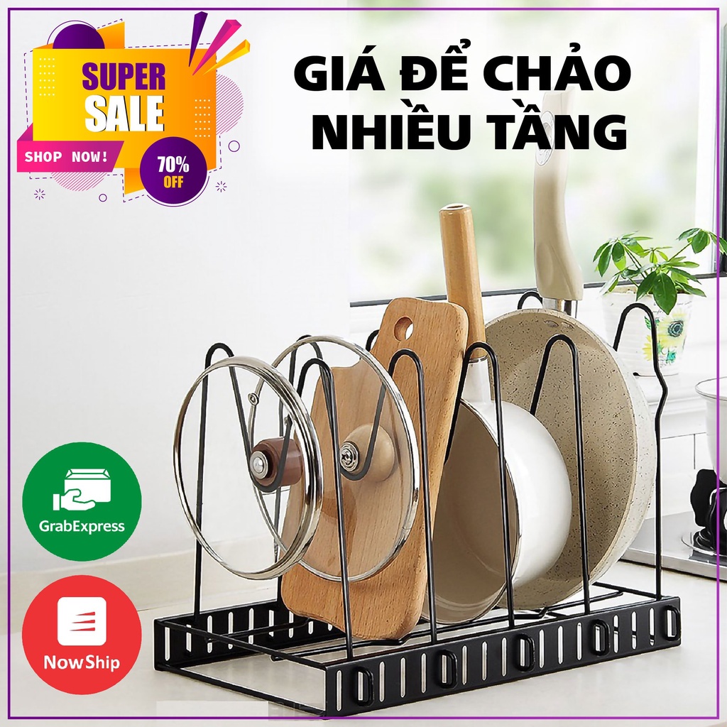 Kệ Để Nắp Nồi Gác Dao Thớt Đa Năng