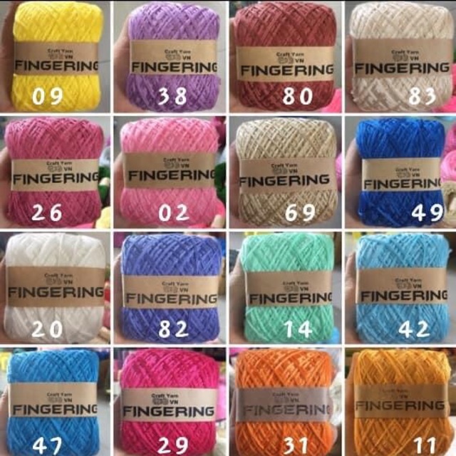 len fingering cotton bóng ngoc tram
