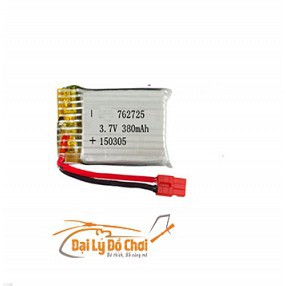 Xuongpinoto Pin sạc 3.7v 380mah chân đỏ cho cho các loại đĩa bay cỡ trung NEW