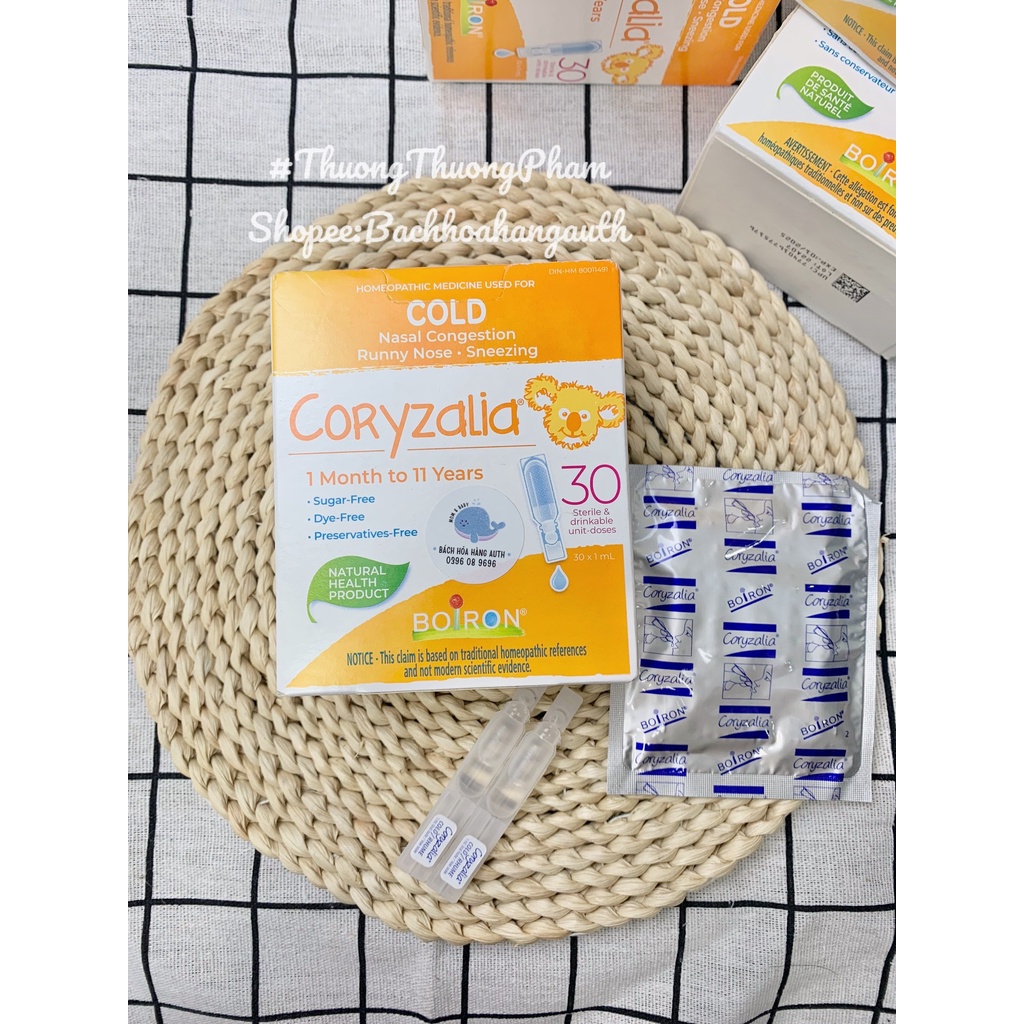 Muối uống vi lượng Boiron ColdCalm, Coryzalia cho bé từ 1m+
