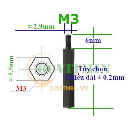 N3DC# - Ốc Nhựa M3 Trụ Nhựa Đực Cái , Cái Cái M3